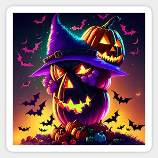 Wizard Pumpkin Sticker